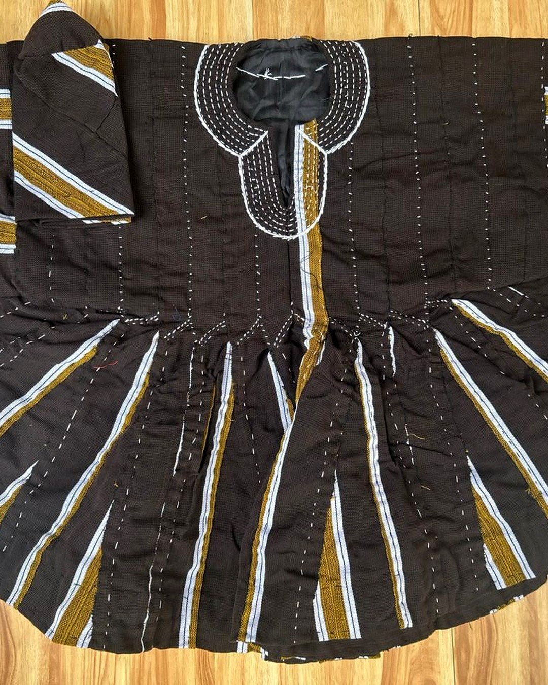 Brown & Mustard Fugu Smock — view 2