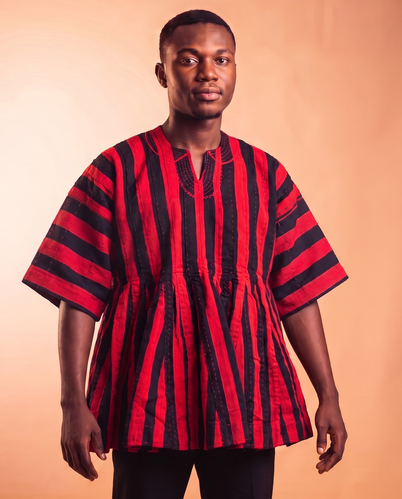 Crimson & Black Fugu Smock
