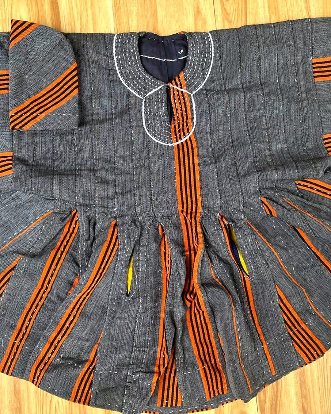 Grey & Orange Fugu Smock — view 2