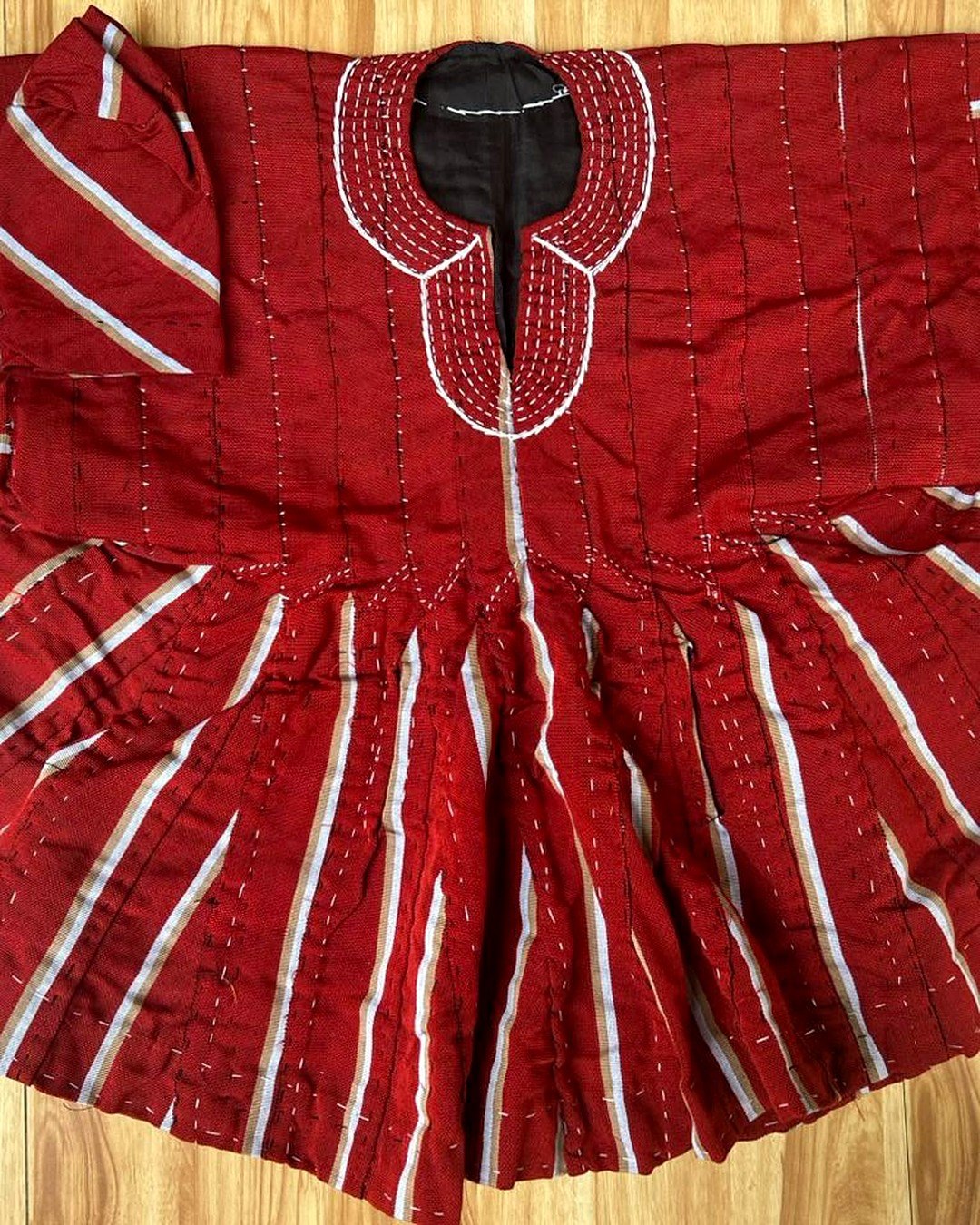 Scarlet & White Fugu Smock — view 2