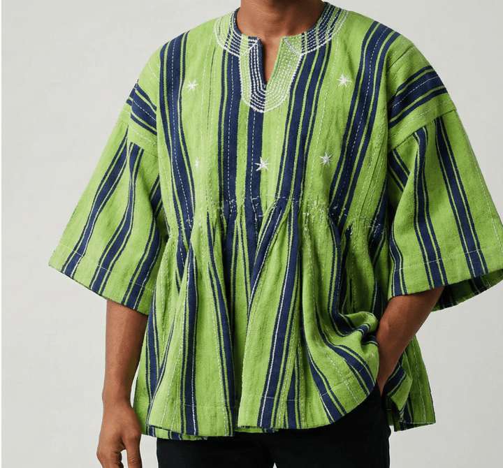 Cosmic Night Fugu Smock hand-woven Ghana fugu smock