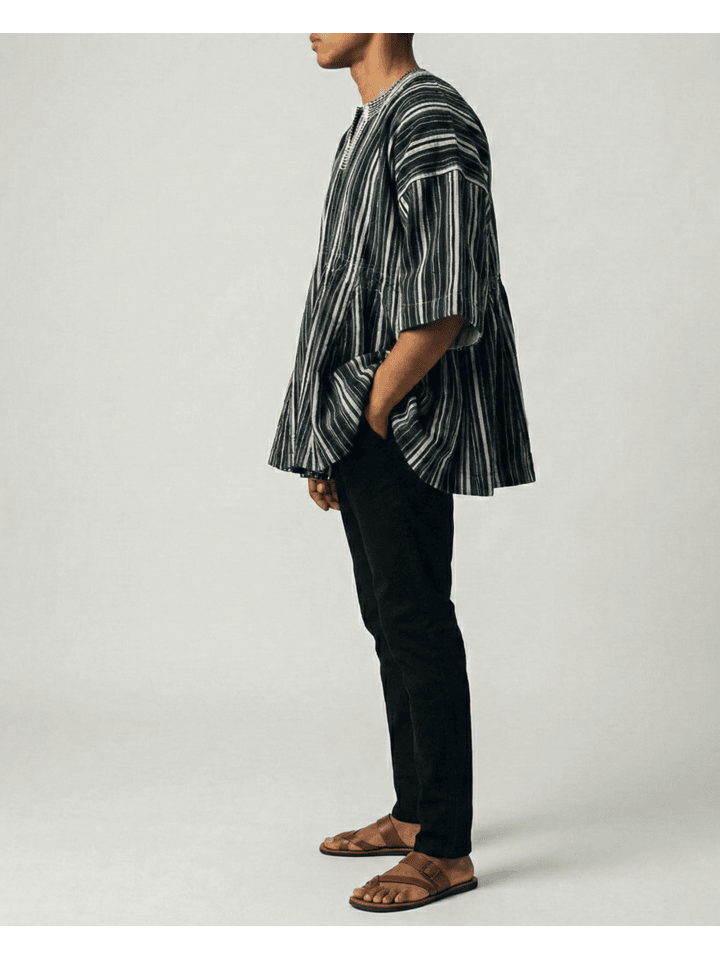 Forest Gold Stripe Fugu Batakari Smock